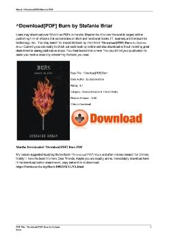 ^Download[PDF] Burn by Stefanie Briar