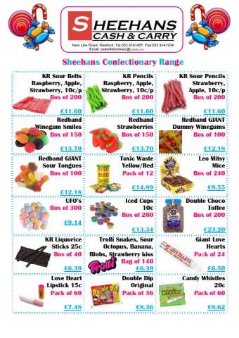 Sweets Sheet