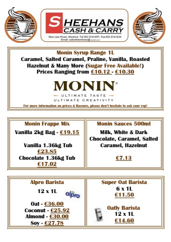 Coffee Sheet