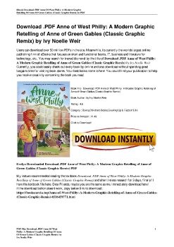 Download .PDF Anne of West Philly: A Modern Graphic Retelling of Anne of Green Gables (Classic Graphic Remix) by Ivy Noelle Weir