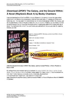 [Download @PDF]! The Galaxy, and the Ground Within: A Novel (Wayfarers Book 4) by Becky Chambers