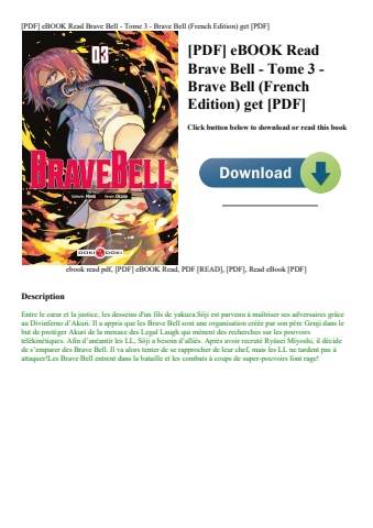 [pdf] ebook read brave bell - tome 3 - brave bell (french edition) get [pdf]