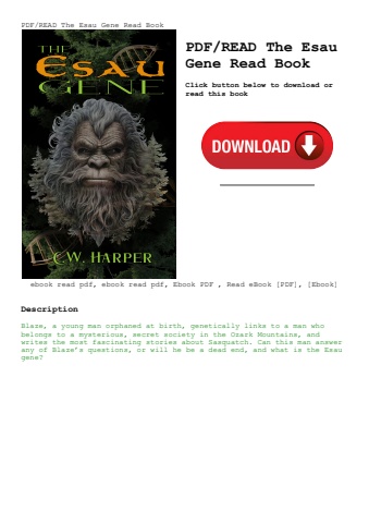 pdfread the esau gene read book