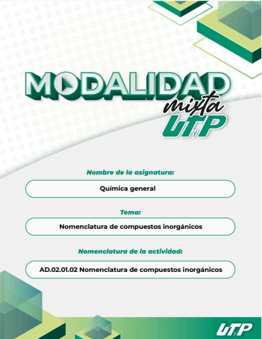 AD.02.01.02 Nomenclatura de compuestos inorgánicos