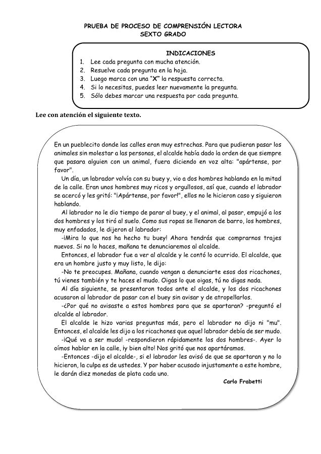 prueba de proceso de comunicación y matemática