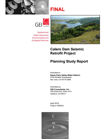 Calero Dam Planning Study Report-op