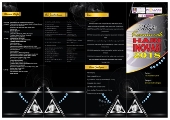 Buku Program Majlis Kemuncak Hari Inovasi 2018