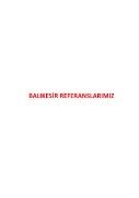 BALIKESİR REFERANSLARI