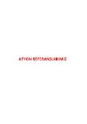 AFYON REFERANSLARI