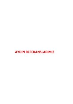 AYDIN REFERANSLARI