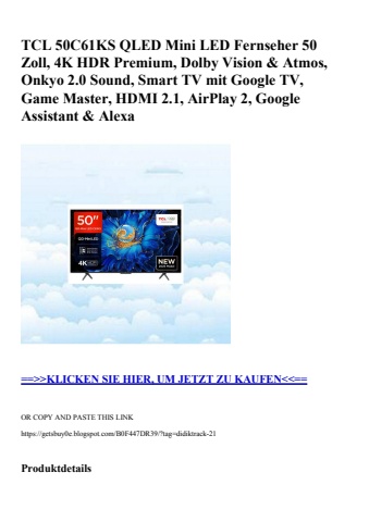 1034 tcl 50c61ks qled mini led fernseher 50 zoll  4k hdr premium  dolby vision   atmos  onkyo 2