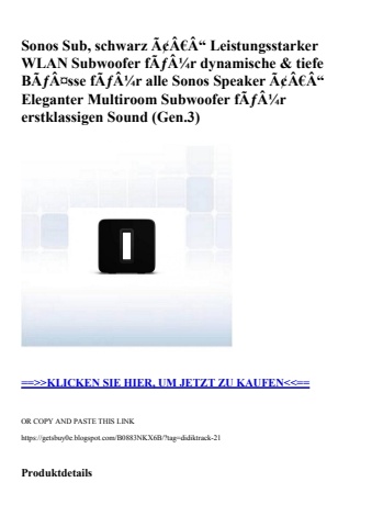 4870 sonos sub  schwarz ã¢â€â“ leistungsstarker wlan subwoofer fãƒâ¼r dynamische   tiefe bãƒâ¤sse fãƒâ¼r