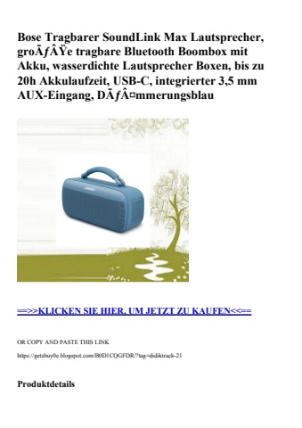 4448 bose tragbarer soundlink max lautsprecher  groãƒâÿe tragbare bluetooth boombox mit akku  wasserdich