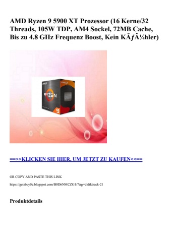 8338 amd ryzen 9 5900 xt prozessor  16 kerne 32 threads  105w tdp  am4 sockel  72mb cache  bis zu 4