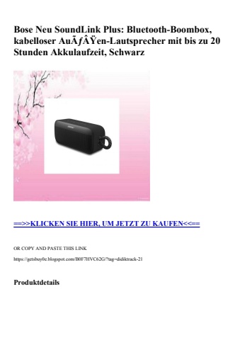 8318 bose neu soundlink plus  bluetooth-boombox  kabelloser auãƒâÿen-lautsprecher mit bis zu 20 stunden