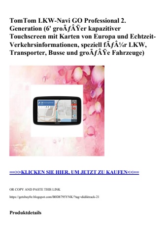 2958 tomtom lkw-navi go professional 2