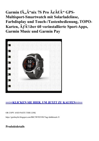 4149 garmin fã„â“nix 7s pro ã¢â€â“ gps-multisport-smartwatch mit solarladelinse  farbdisplay und touch-