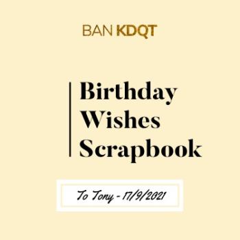 HPBD Tony scrapbook