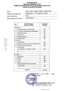 transkrip nilai ijazah erna