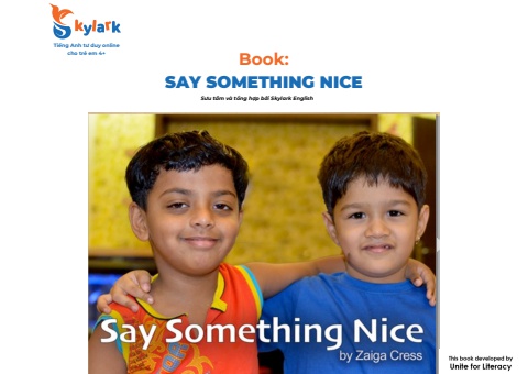 Book  Say something nice