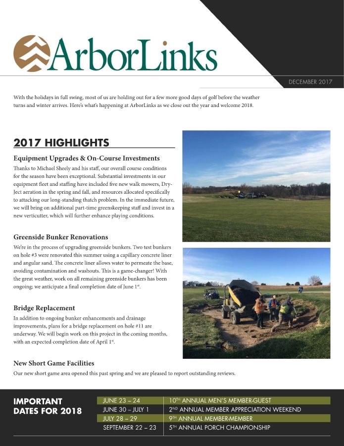ArborLinks Newsletter-12-2017