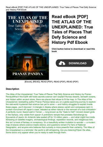 read ebook [pdf] the atlas of the unexplained true tales of places that defy science and history pdf
