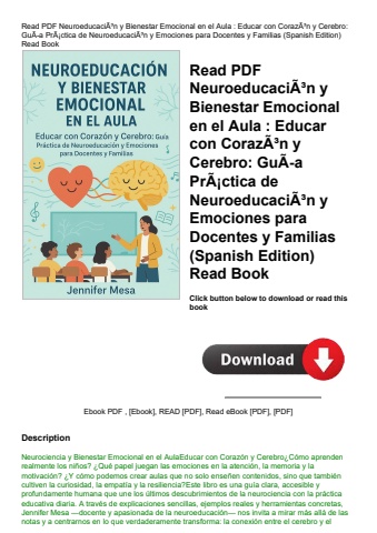 read pdf neuroeducaciãƒâ³n y bienestar emocional en el aula  educar con corazãƒâ³n y cerebro guãƒâ­a