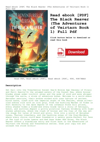 read ebook [pdf] the black reaver (the adventures of veirtarn book 1) full pdf