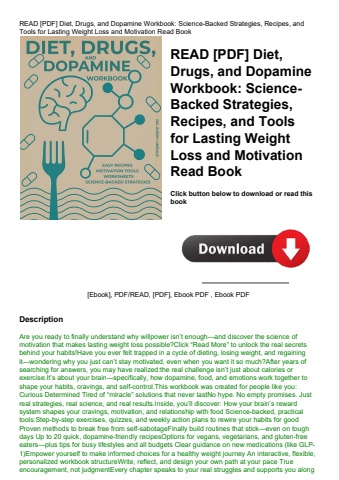 read [pdf] diet  drugs  and dopamine workbook science-backed strategies  recipes  and tools for last