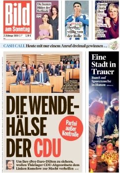 Bild am Sonntag Ausgabe vom 23.02.2020 