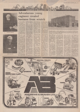 AB Equipment Newspaper 1978