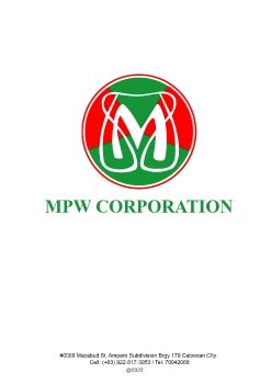 MPW COMPANY PROFILE @2022