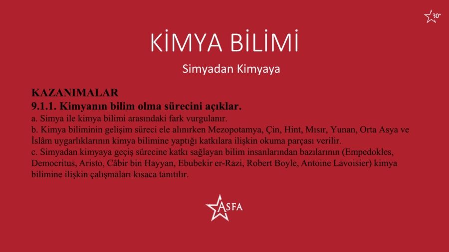 KİMYA BİLİMİ