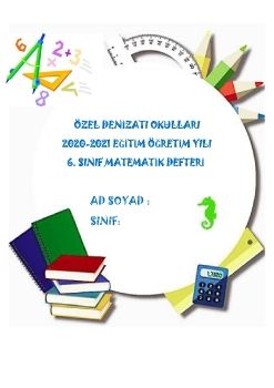 6. Sınıf Matematik  1. Ünite Doğal Sayılarla İŞlemler _Neat