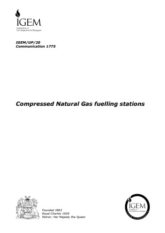 IGEM/UP/20 - Compressed Natural Gas fuelling stations