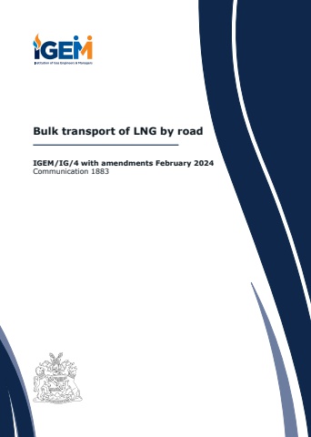 IGEM/IG/4 with amendments February 2024 - Bulk transport of LNG by road