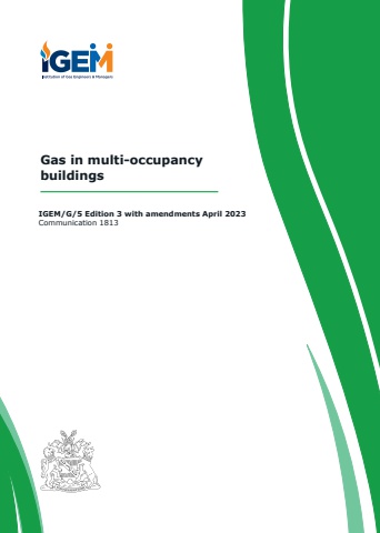 IGEM/G/5 Edition 3 with amendments April 2023 - Gas in multi-occupancy buildings