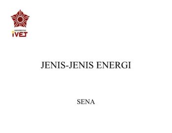 JENIS-JENIS ENERGI