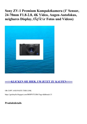 9917 sony zv-1 premium kompaktkamera  1' sensor  24-70mm f1