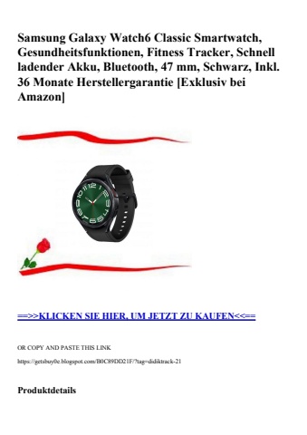 5834 samsung galaxy watch6 classic smartwatch  gesundheitsfunktionen  fitness tracker  schnell ladender