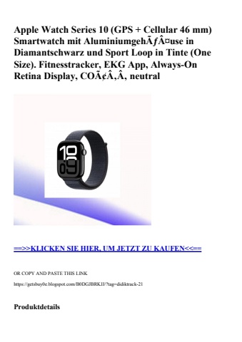 9318 apple watch series 10  gps   cellular 46 mm  smartwatch mit aluminiumgehãƒâ¤use in diamantschwarz u