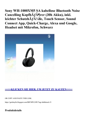 2706 sony wh-1000xm5 sa kabellose bluetooth noise cancelling kopfhãƒâ¶rer  30h akku   inkl