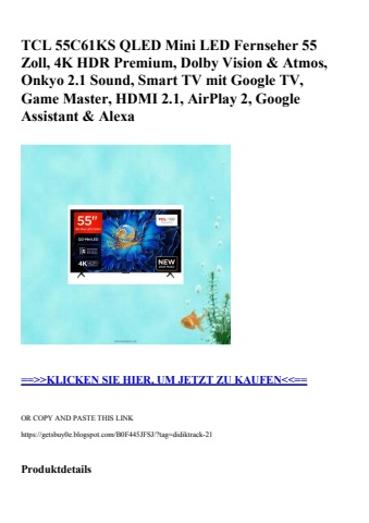 4333 tcl 55c61ks qled mini led fernseher 55 zoll  4k hdr premium  dolby vision   atmos  onkyo 2