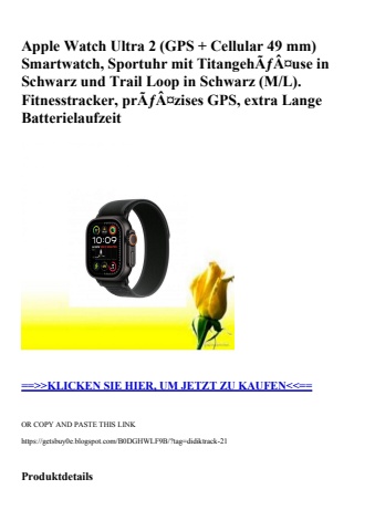 5102 apple watch ultra 2  gps   cellular 49 mm  smartwatch  sportuhr mit titangehãƒâ¤use in schwarz und