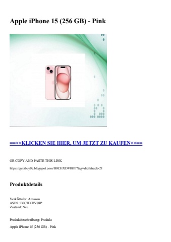 0123 apple iphone 15  256 gb  - pink