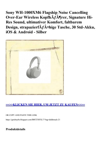 9444 sony wh-1000xm6 flagship noise cancelling over-ear wireless kopfhãƒâ¶rer  signature hi-res sound  u