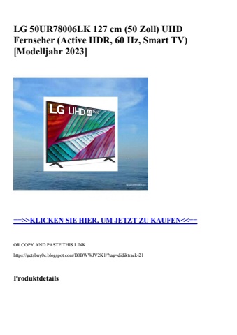 5663 lg 50ur78006lk 127 cm  50 zoll  uhd fernseher  active hdr  60 hz  smart tv   modelljahr 2023