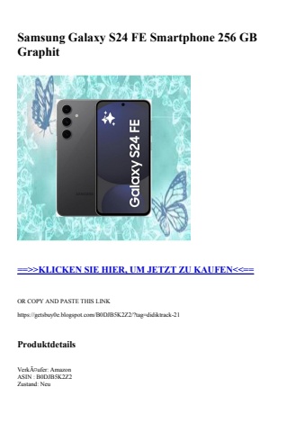 2561 samsung galaxy s24 fe smartphone 256 gb graphit