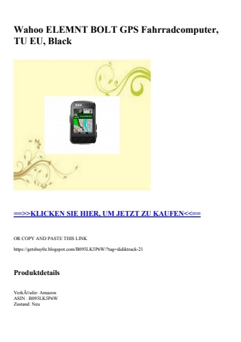 9283 wahoo elemnt bolt gps fahrradcomputer  tu eu  black