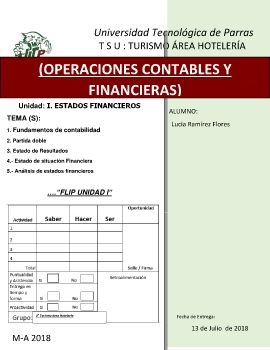 OPERACIONES FINANCIERAS UNIDAD I